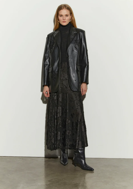 giacca in similpelle con perline IS26FW-J069-T008 900 BLACK ISABELLE BLANCHE PARIS 