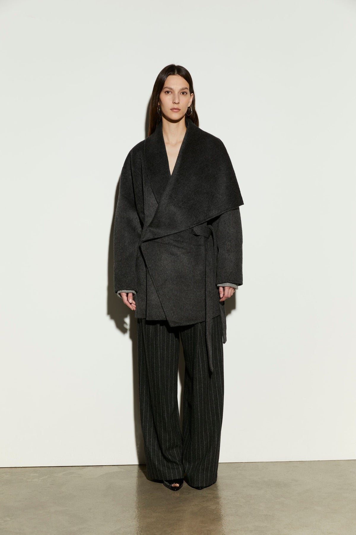 cappotto in doppia lana IS26FW-J204-T029 911 ANTHRACITE ISABELLE BLANCHE PARIS 