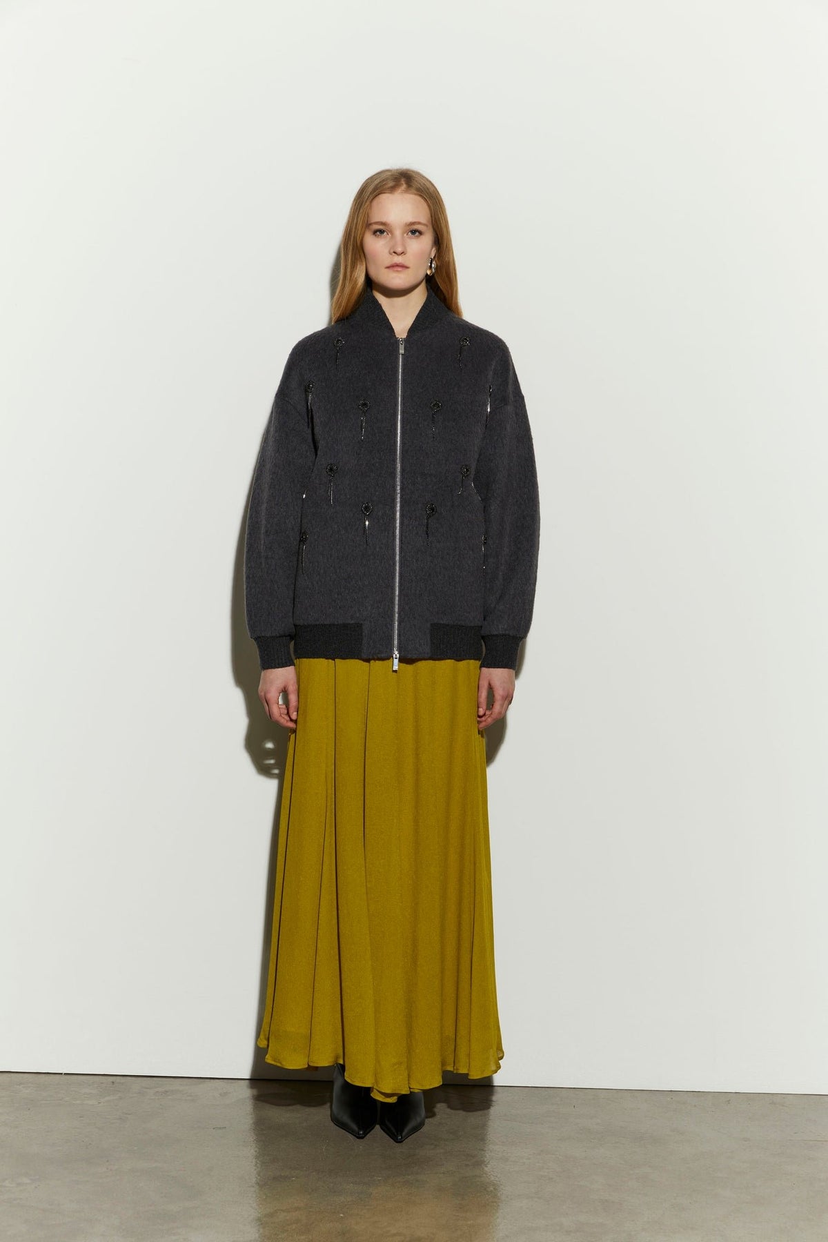 giacca bomber in lana IS26FW-J246-T040 911 ANTHRACITE ISABELLE BLANCHE PARIS 