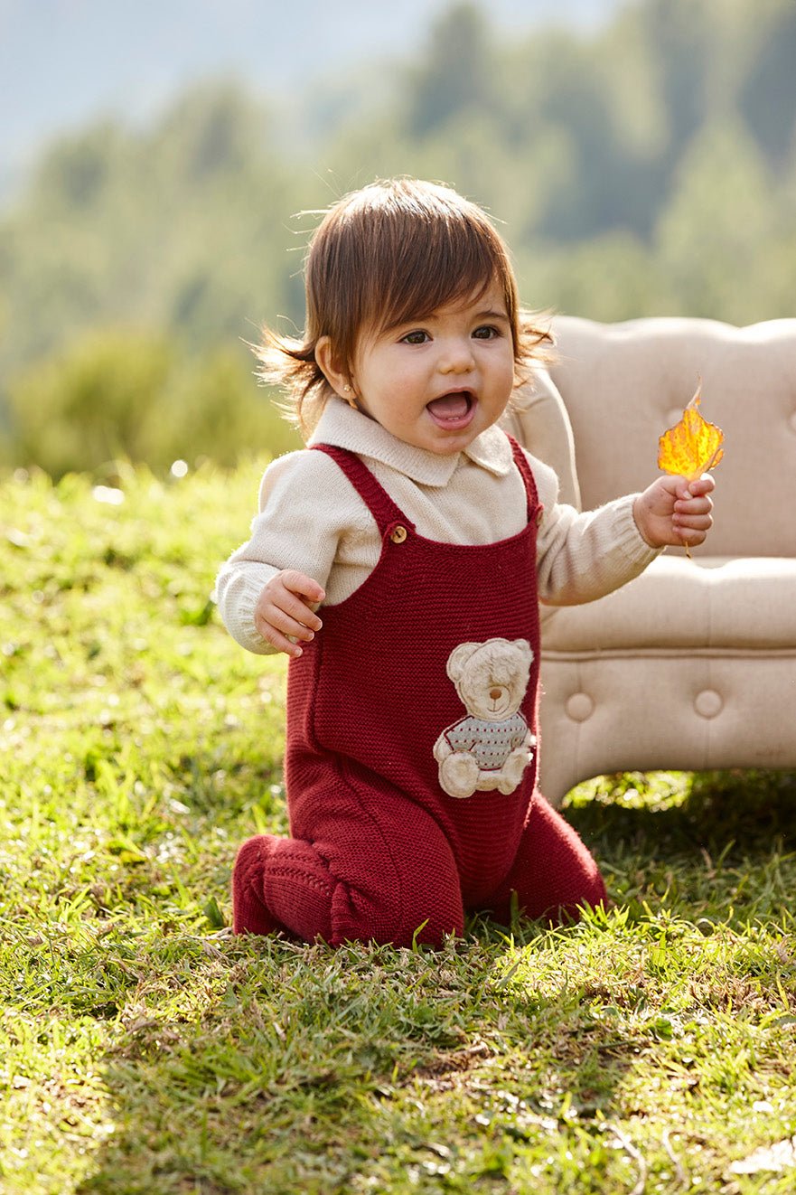 salopette in maglia ricamo orsetto 26616 54 JULIANA 