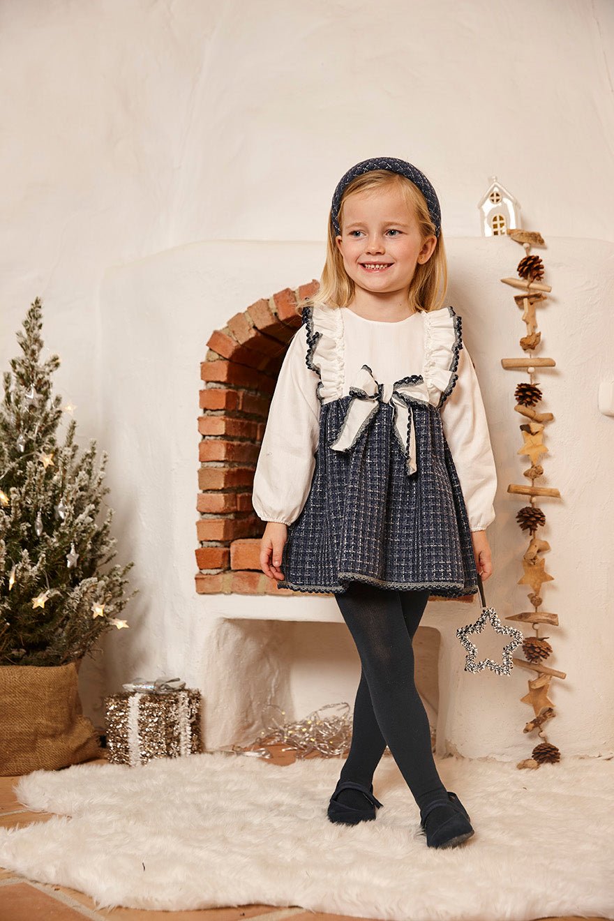 abito con taglio in vita cheviot 26667 11 JULIANA 