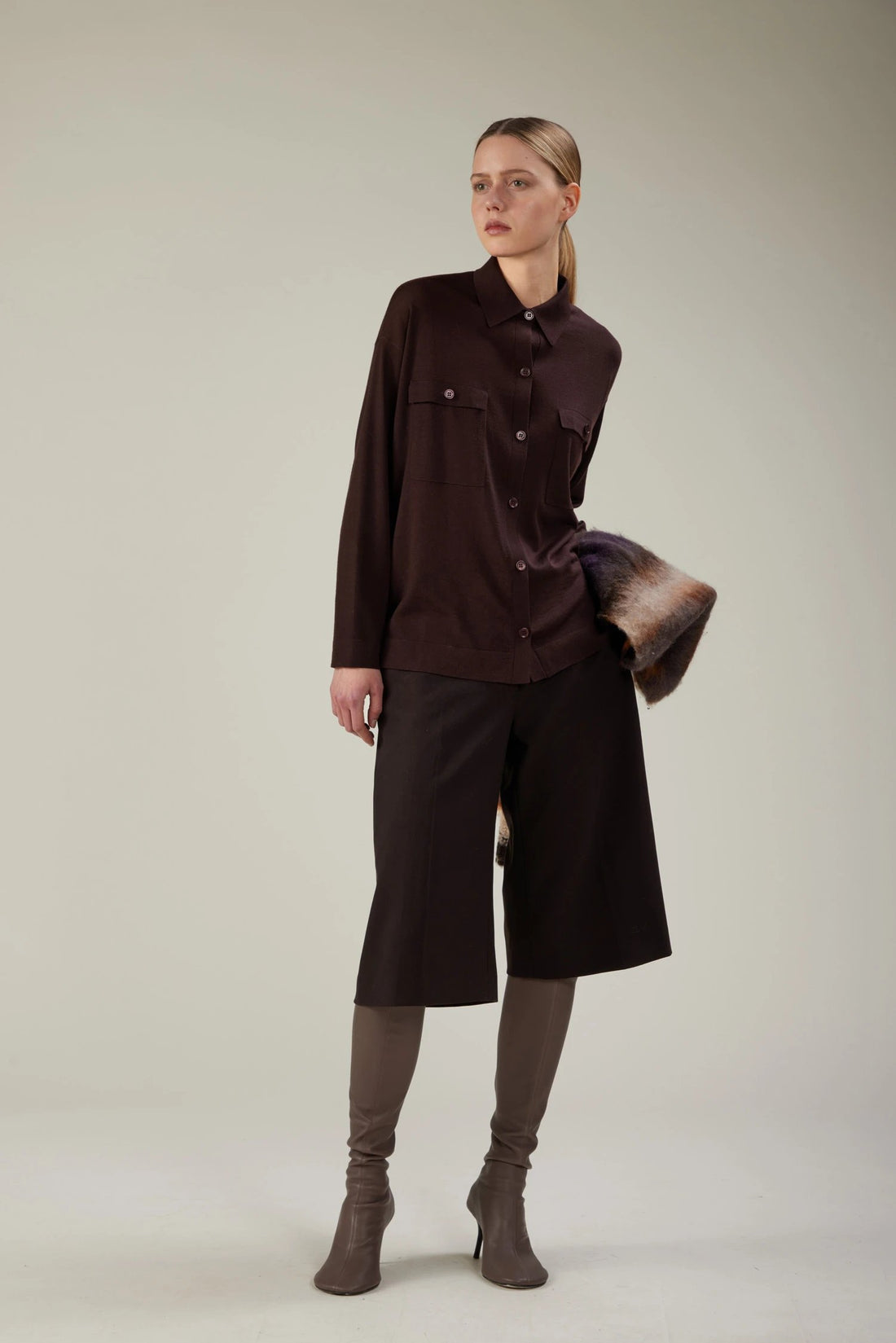 camicia in lana merino 4904 35 00049 KANGRA 