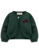LA STUPENDERIA bolerino fiocchetti cashwool Verde