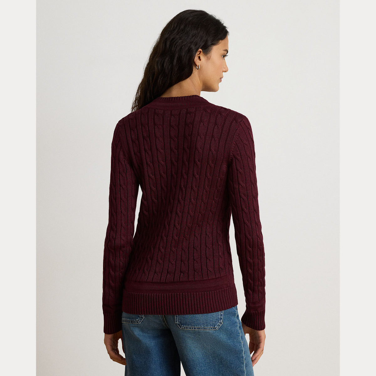 maglione a trecce con scollo V 200-888795 501 LAUREN RALPH LAUREN 