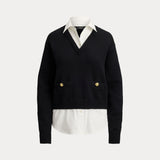 LAUREN RALPH LAUREN maglione a strati Nero