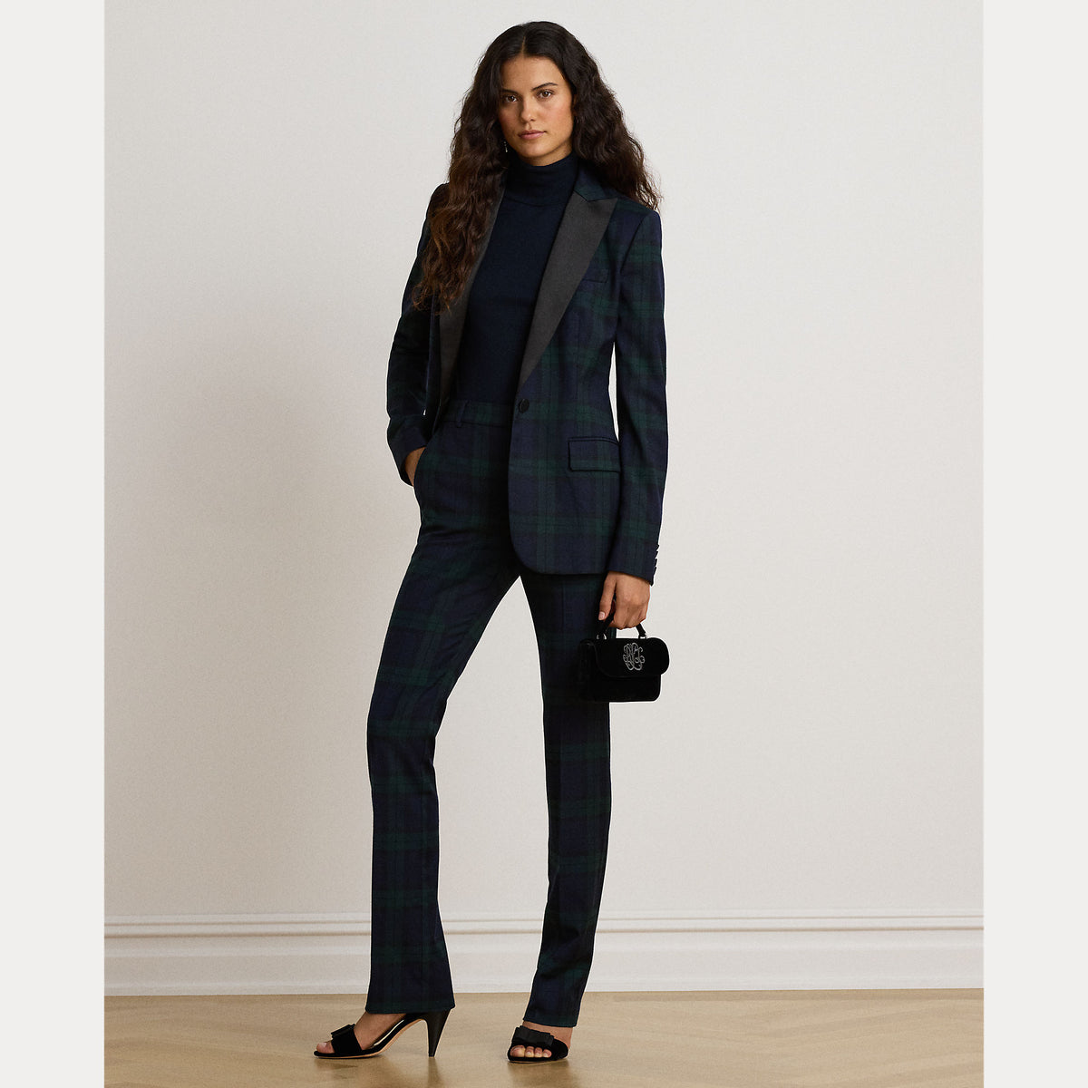 pantalone in twill a quadri 200-B27628 001 LAUREN RALPH LAUREN 