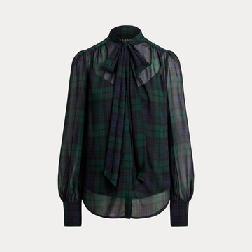 blusa in georgette con lacci 200-B27683 001 LAUREN RALPH LAUREN 