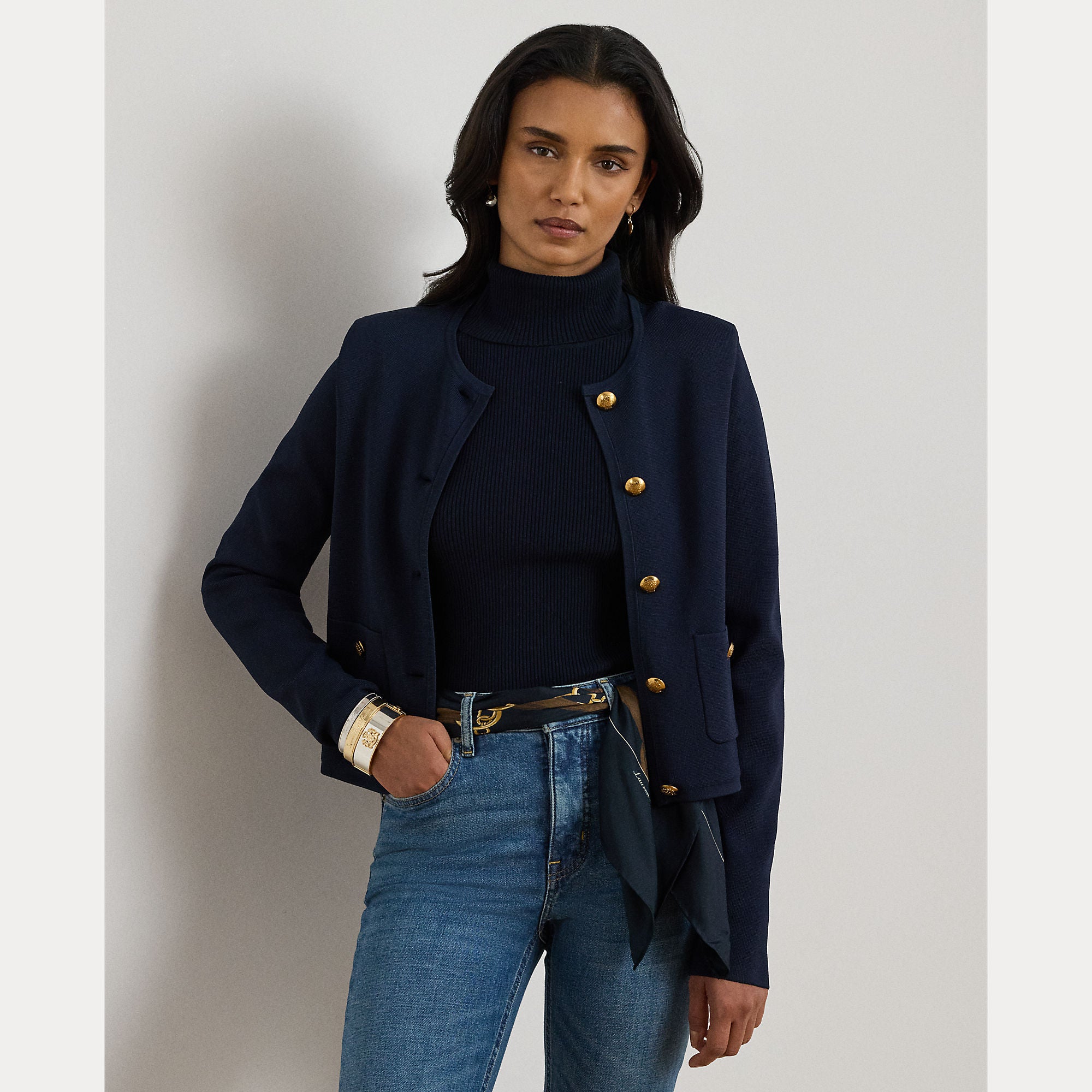 giacca corta in maglia 200-P03460 001 LAUREN RALPH LAUREN 