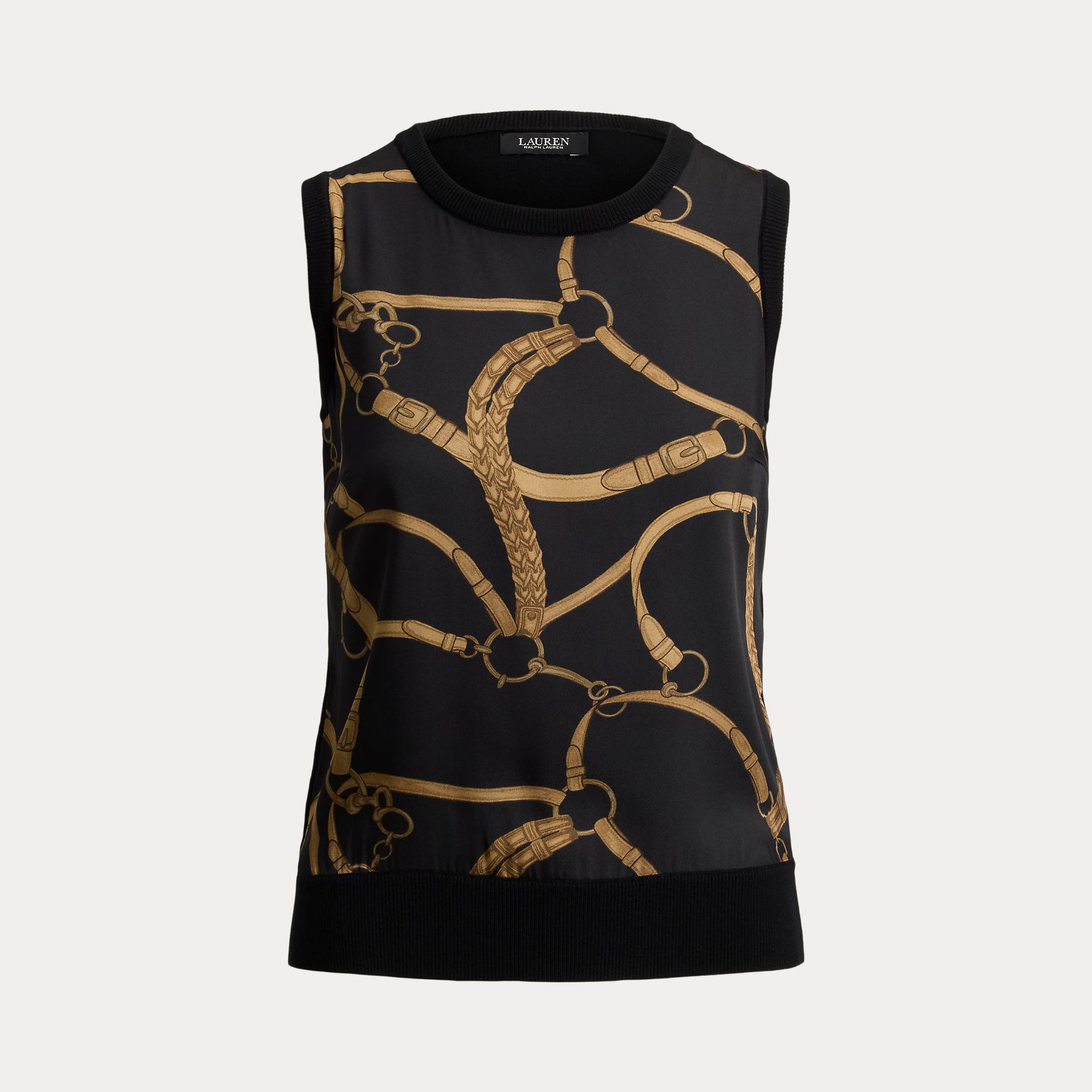 maglione smanicato con stampa 200-P13976 001 LAUREN RALPH LAUREN 