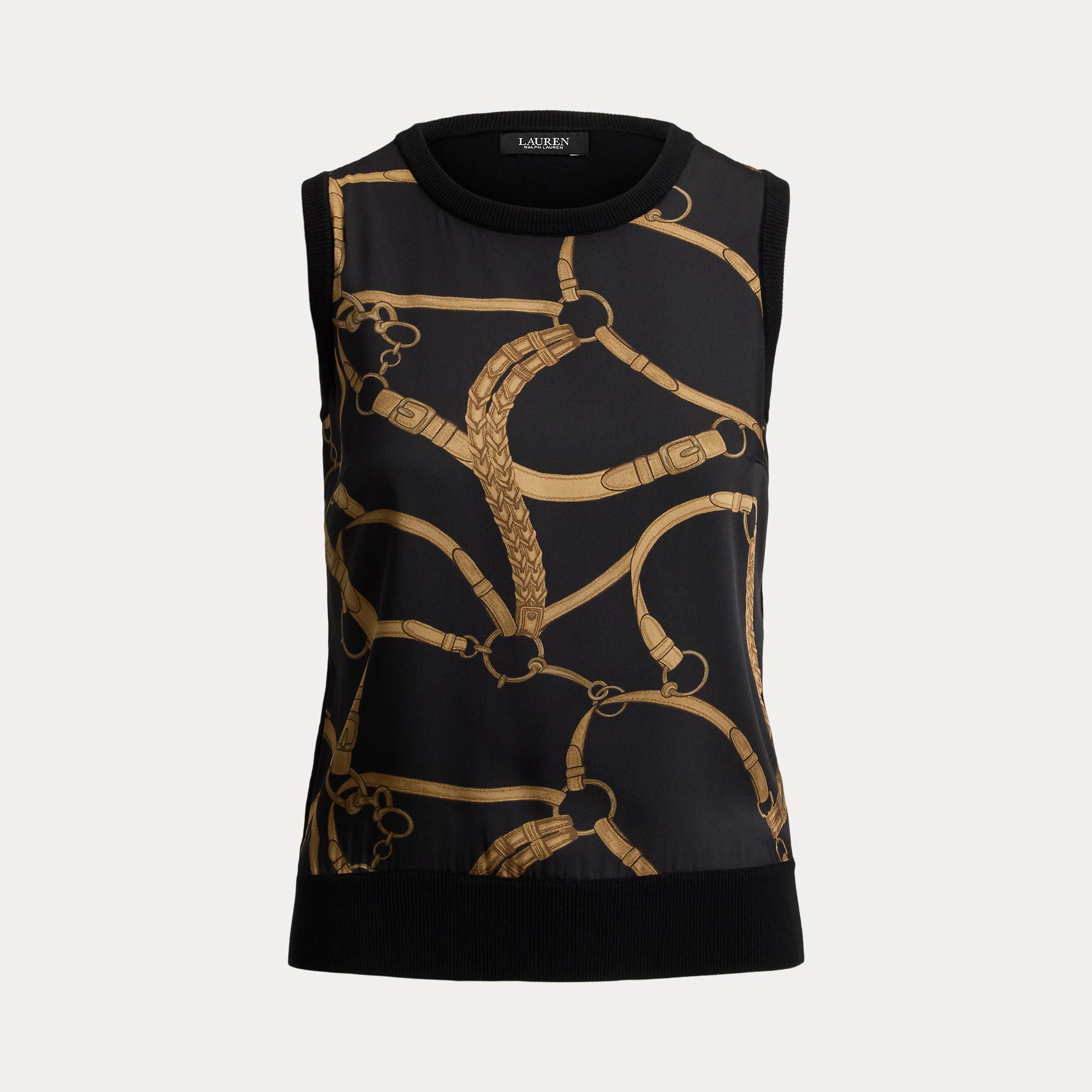 maglione smanicato con stampa 200-P13976 001 LAUREN RALPH LAUREN 