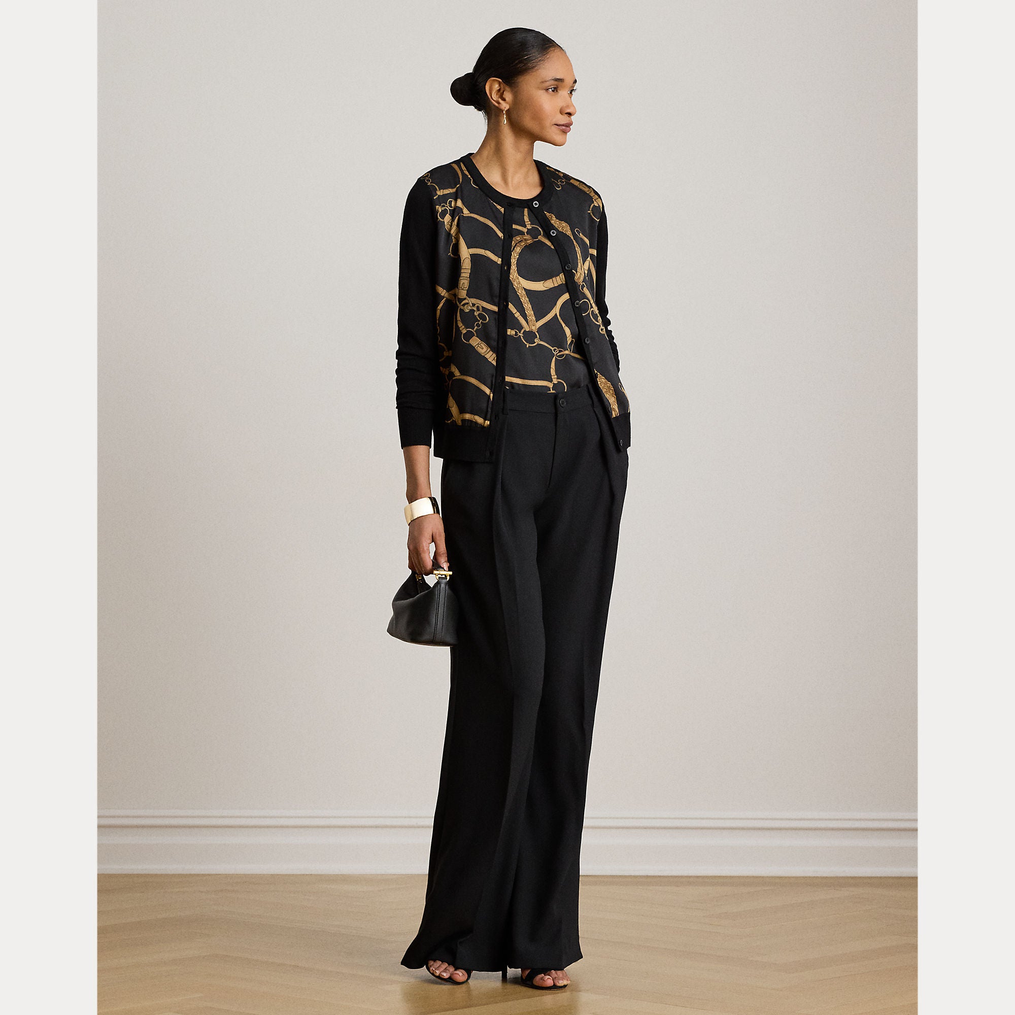 cardigan in cotone con stampa 200-P13977 001 LAUREN RALPH LAUREN 