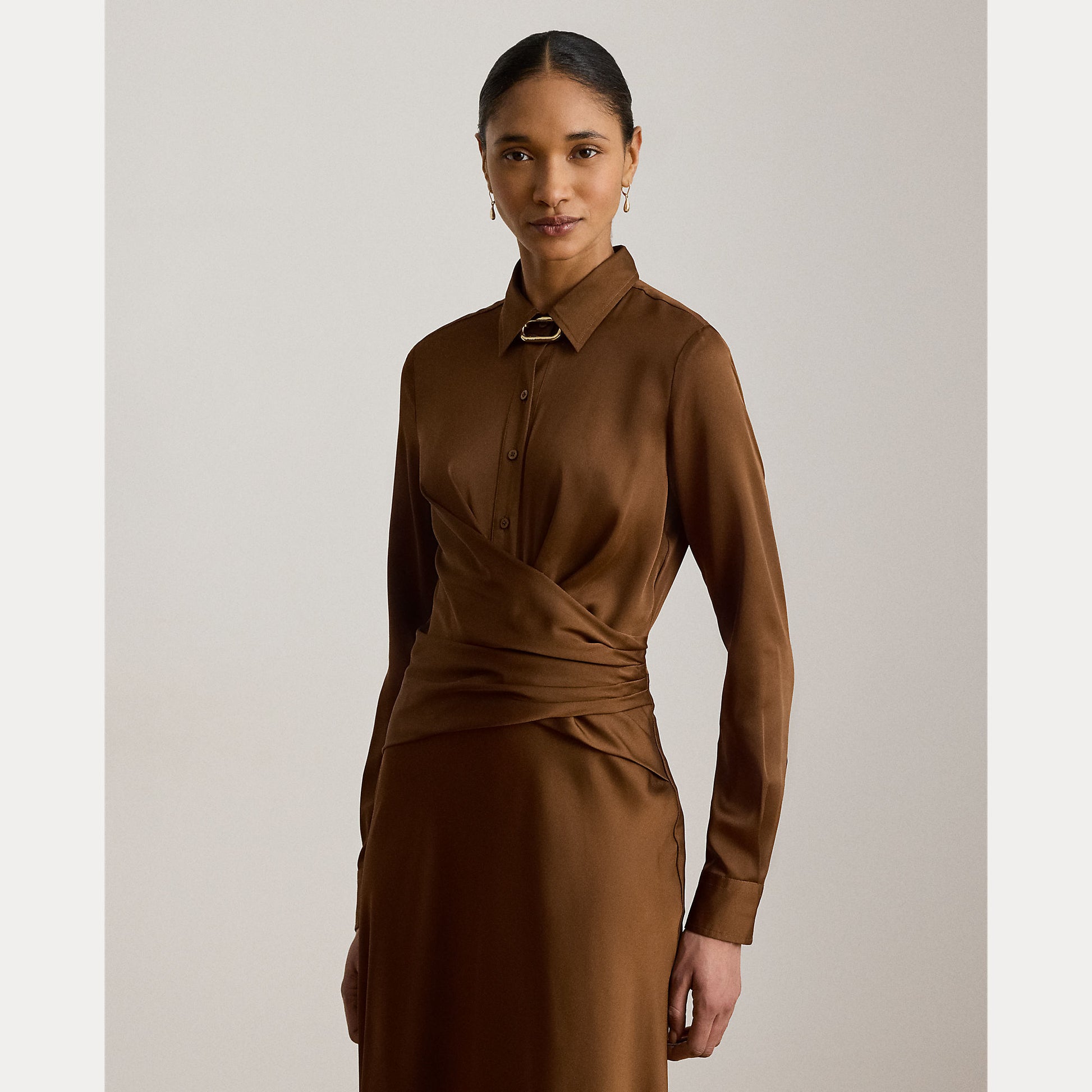 abito plissettato con bottoni 253-P13736 001 LAUREN RALPH LAUREN 