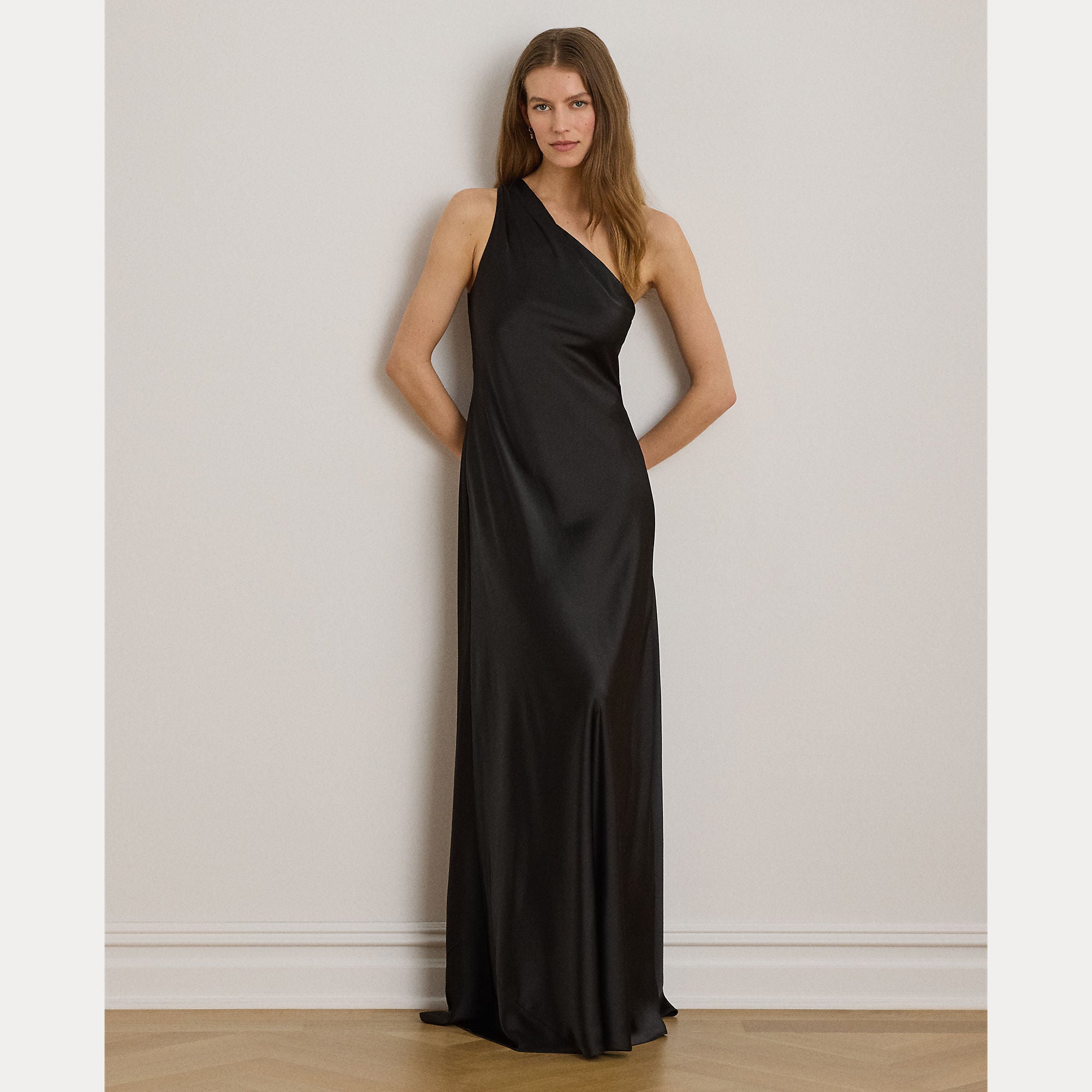 abito monospalla in raso 253-P14047 001 LAUREN RALPH LAUREN 