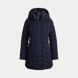 LAUREN RALPH LAUREN giubbino trapuntato con cappuccio Blu