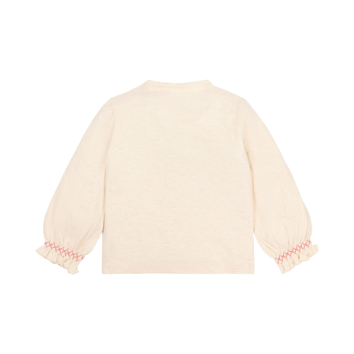 T-SHIRT MANICA LUNGA RICAMO CL2609100 VANILLA LITTLE DUTCH 