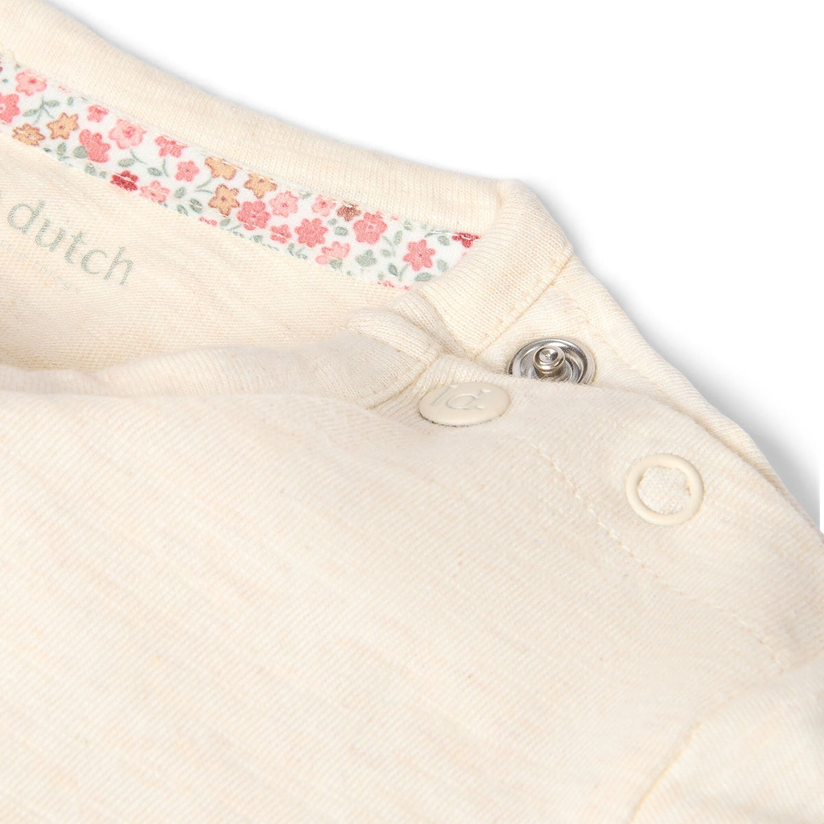 T-SHIRT MANICA LUNGA RICAMO CL2609100 VANILLA LITTLE DUTCH 