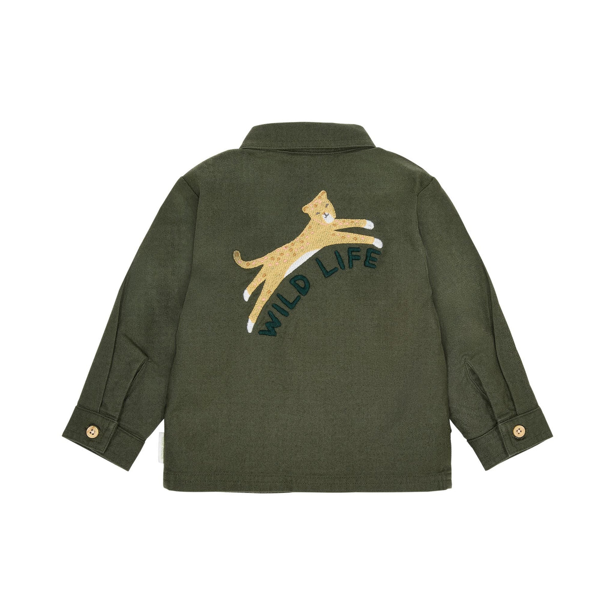 CAMICIA CON STAMPA SAFARI DIETRO CL2609160 DEEP OLIVE LITTLE DUTCH 