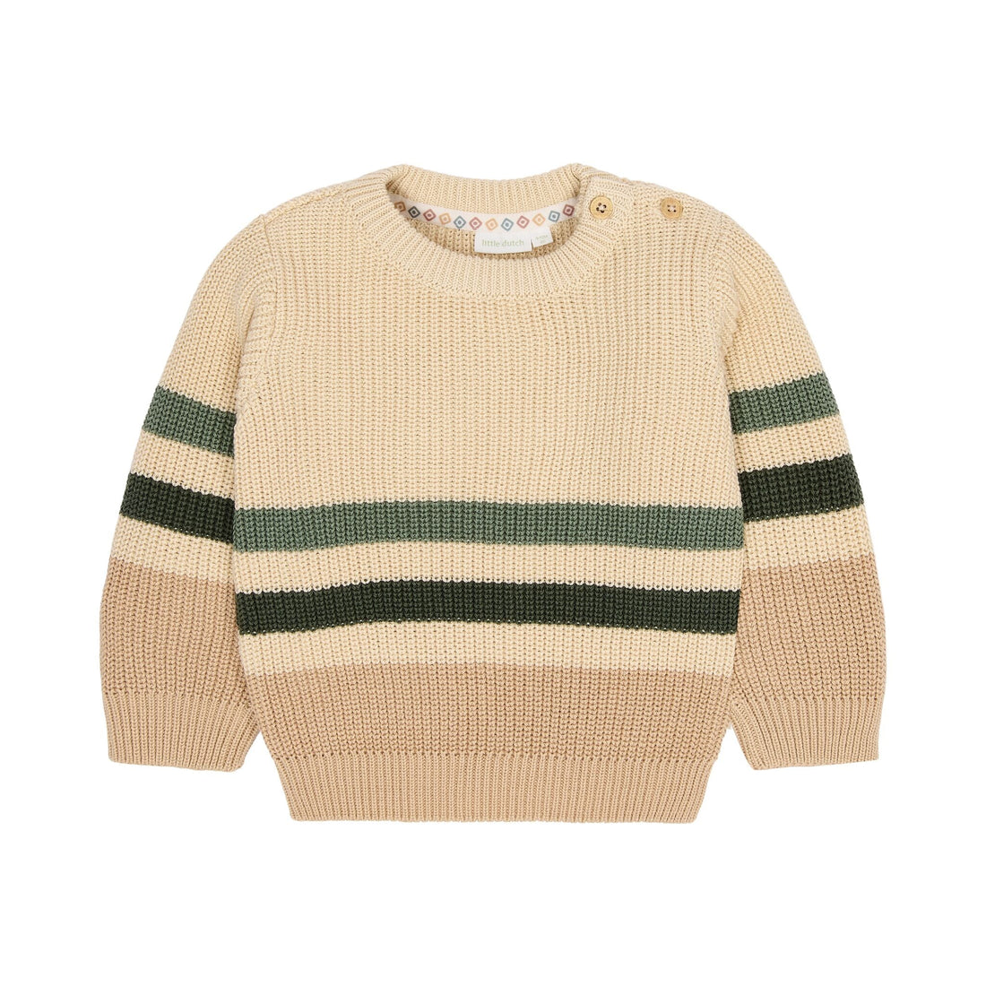 MAGLIONE A RIGHE CL2609211 WARM TAUPE LITTLE DUTCH 