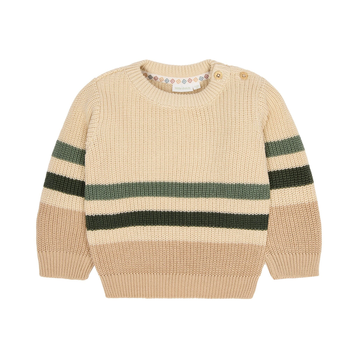 MAGLIONE A RIGHE CL2609211 WARM TAUPE LITTLE DUTCH 
