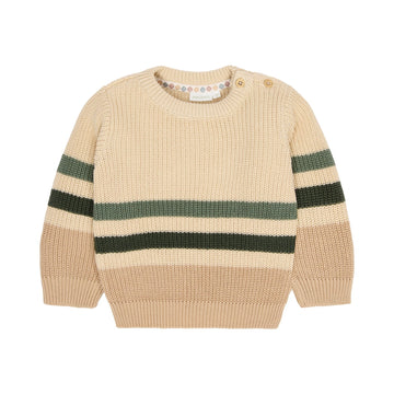 MAGLIONE A RIGHE CL2609211 WARM TAUPE LITTLE DUTCH 