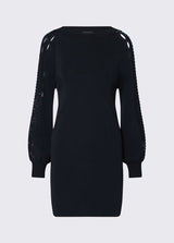 LIU JO BLACK abito cut out ricamti Nero