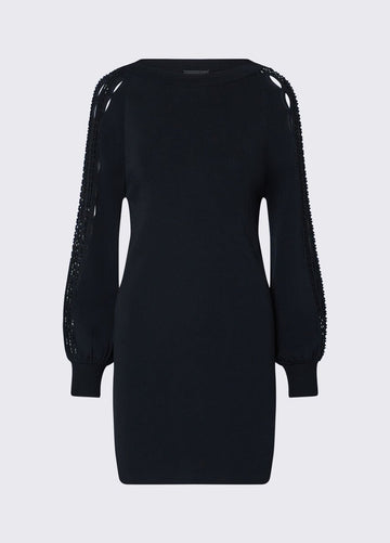 abito cut out ricamti CF6004MS55N 22222 LIU JO BLACK 