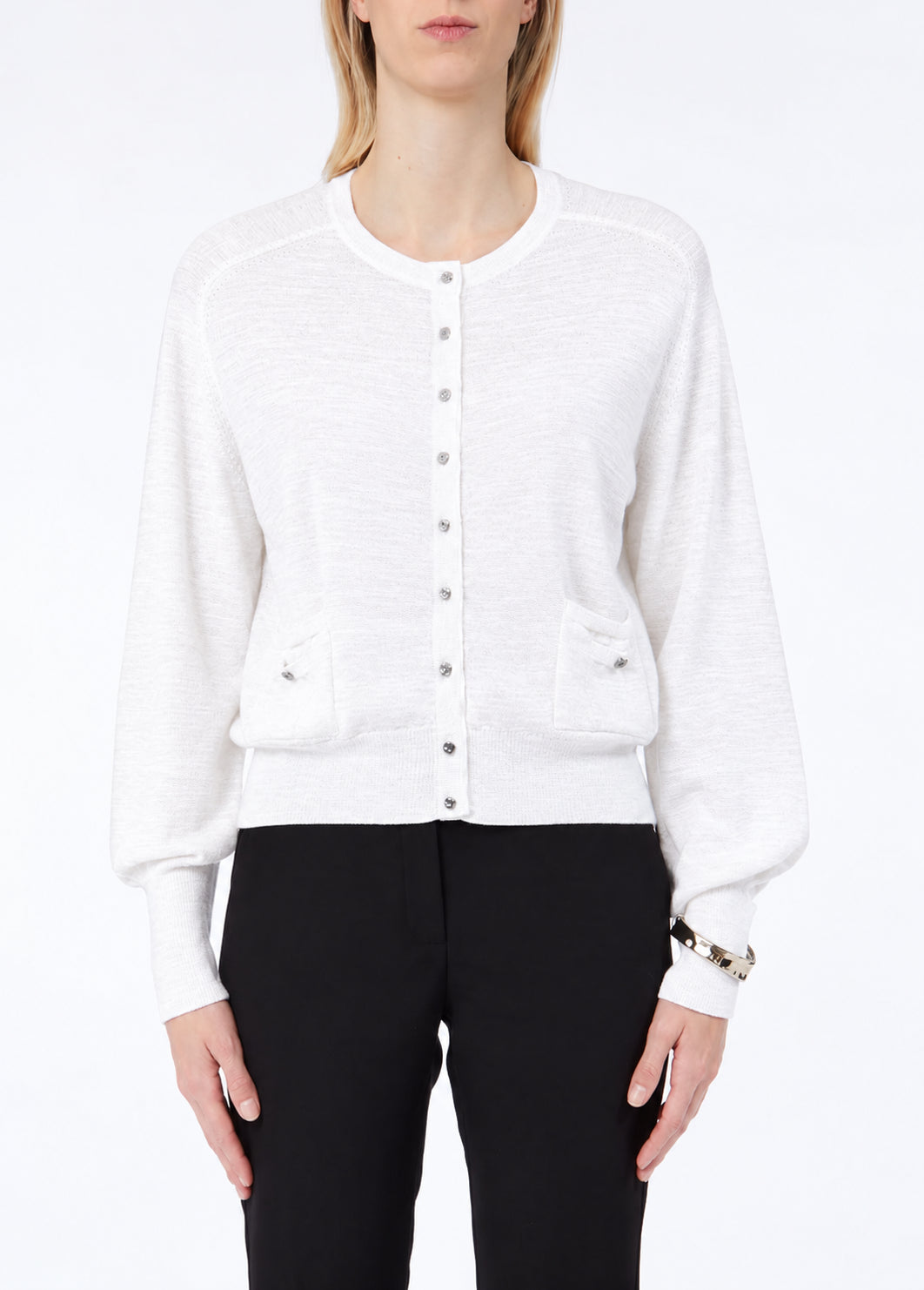 cardigan con bottoni e accessorio CF6059MA82O 10701 LIU JO BLACK 