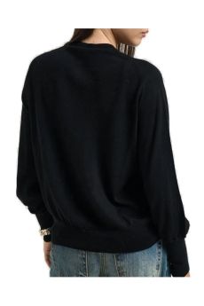 cardigan con bottoni e accessorio CF6059MA82O 22222 LIU JO BLACK 