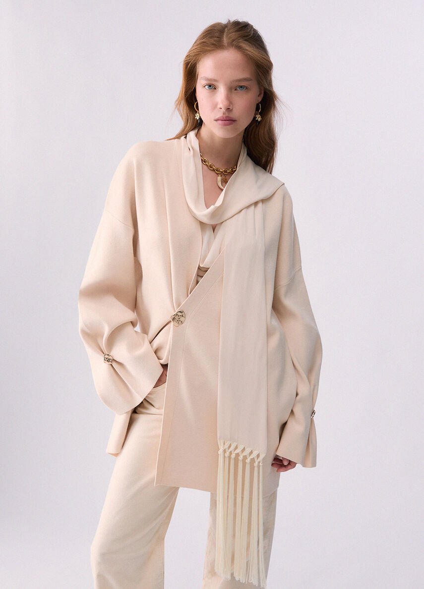 cardigan con bottoni gioiello CF6091MS99E X0793 LIU JO BLACK 