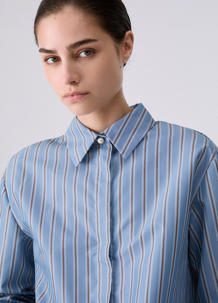 camicia con inserto in pizzo CF6196T816A D3072 LIU JO BLACK 