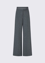 LIU JO BLACK pantalone gessato in misto lana Grigio