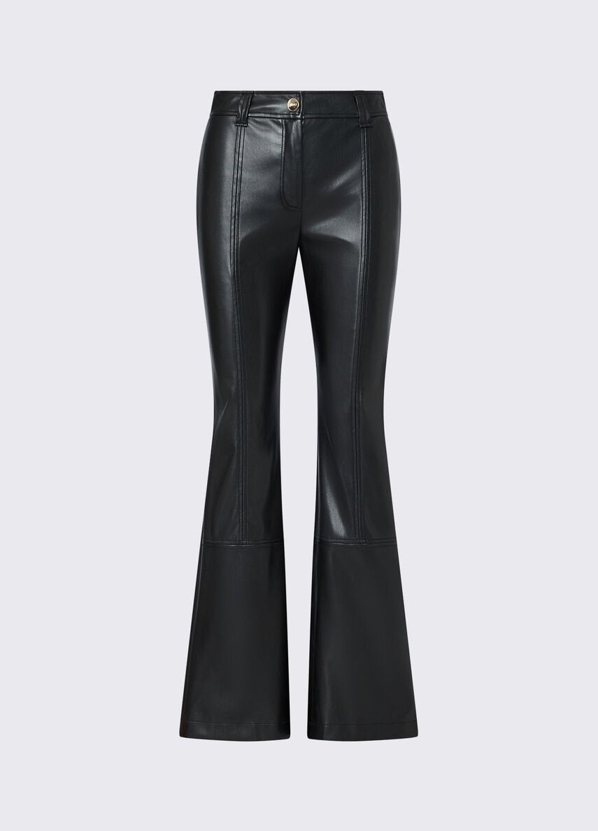 pantalone in tessuto spalmato CF6280E0624 22222 LIU JO BLACK 