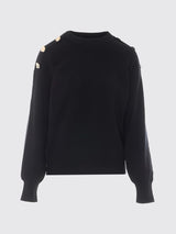 LIU JO BLACK maglia con bottoni Nero