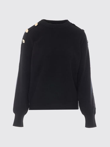 maglia con bottoni CF6298MS99E 22222 LIU JO BLACK 