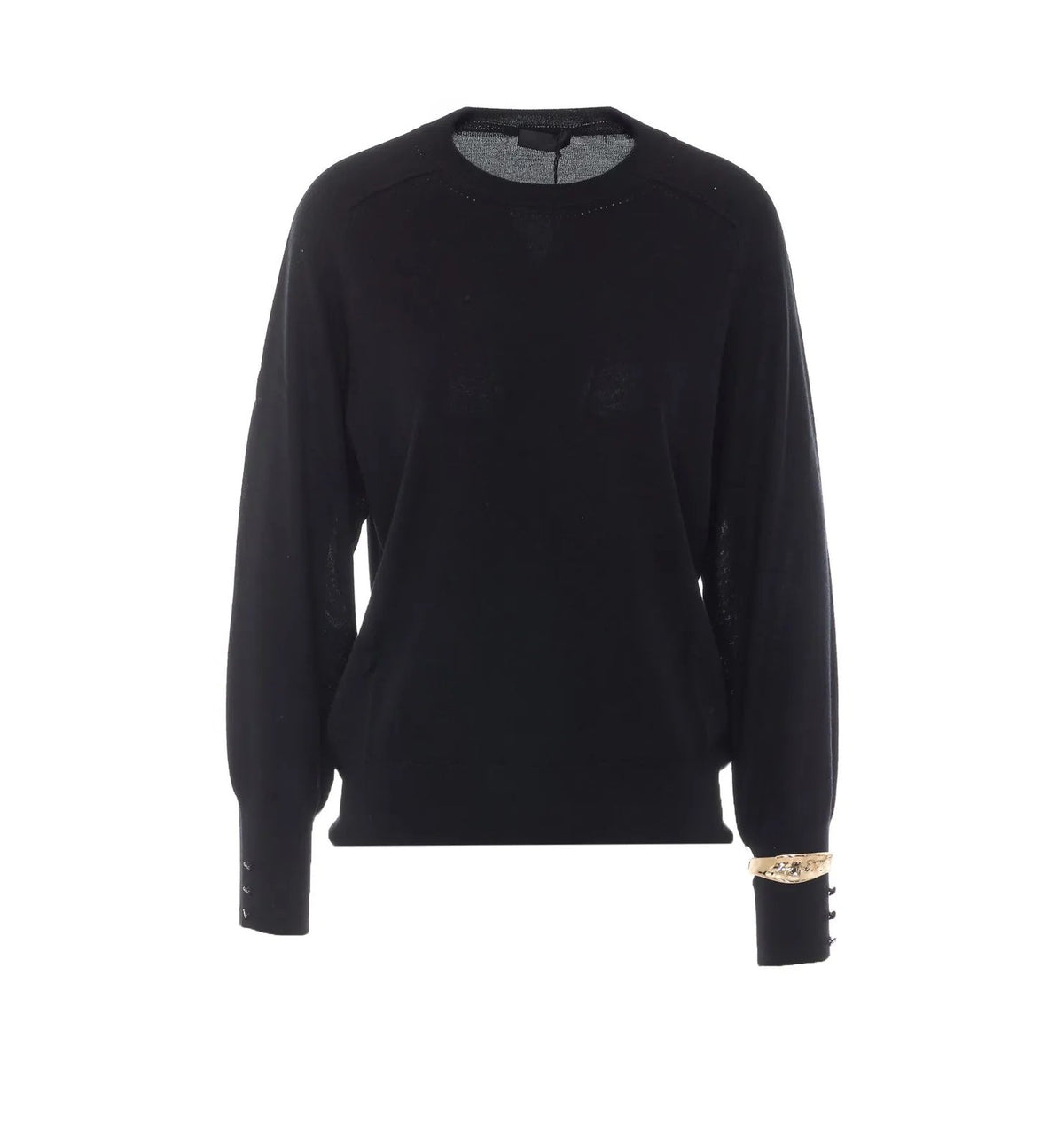 maglione con dettaglio al polso CF6299MA82O 22222 LIU JO BLACK 