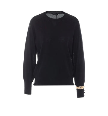 maglione con dettaglio al polso CF6299MA82O 22222 LIU JO BLACK 