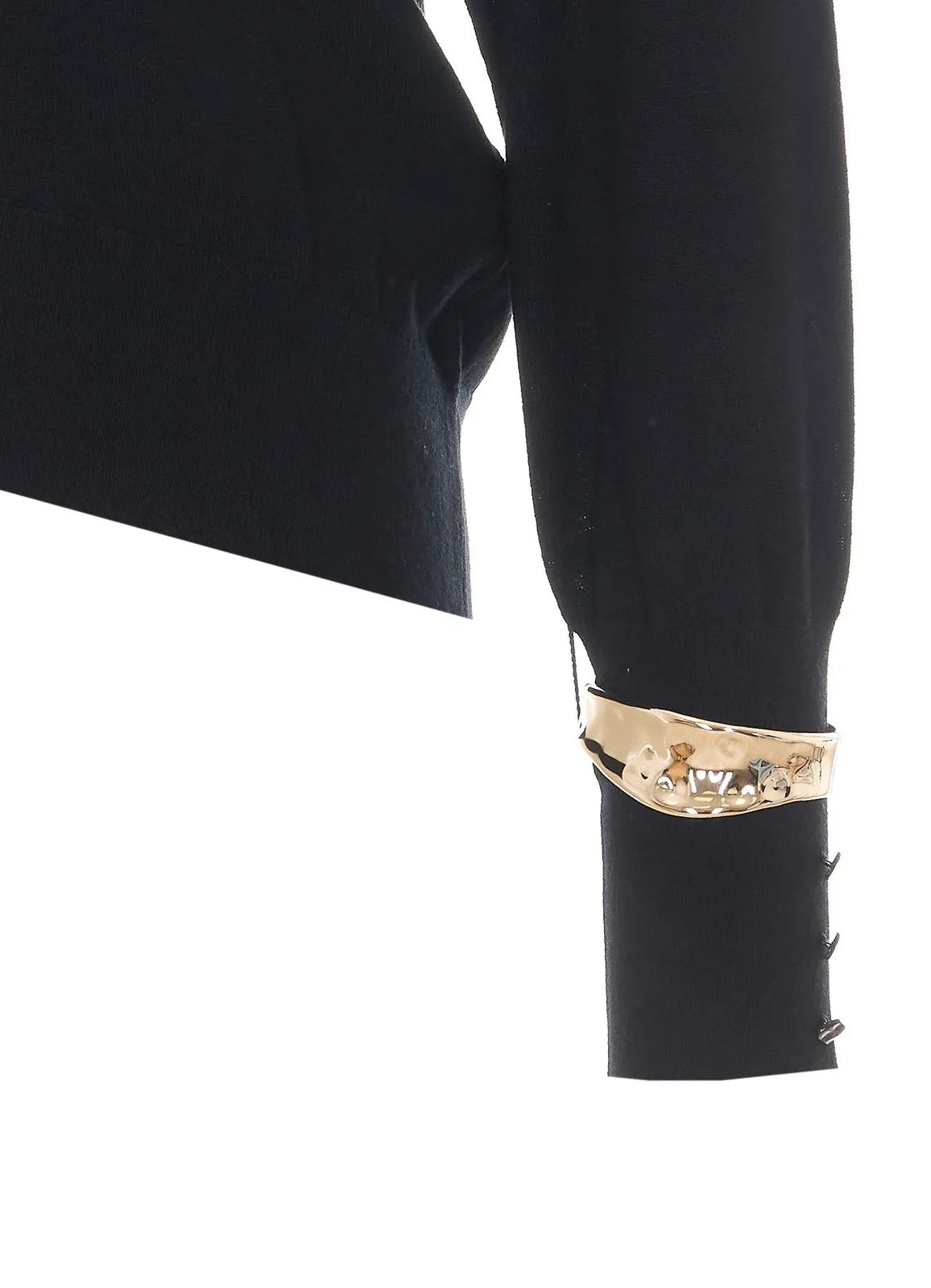 maglione con dettaglio al polso CF6299MA82O 22222 LIU JO BLACK 