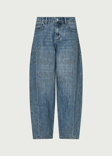 jeans balloon con strass ZB7305D0416 79212 LIU JO CAPSULE GIGI HADID 