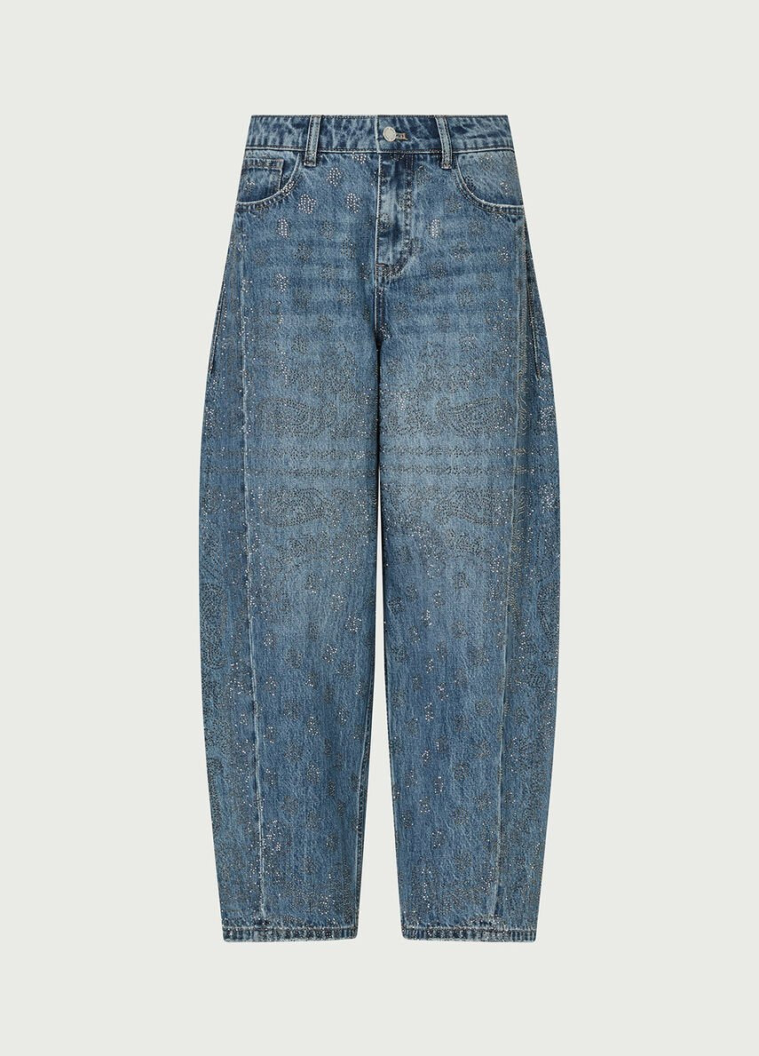 jeans balloon con strass ZB7305D0416 79212 LIU JO CAPSULE GIGI HADID 