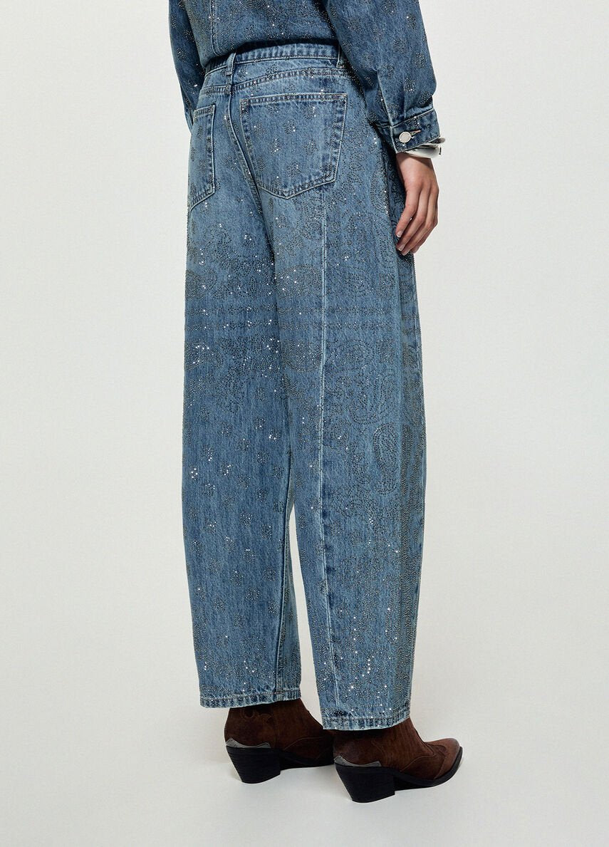 jeans balloon con strass ZB7305D0416 79212 LIU JO CAPSULE GIGI HADID 