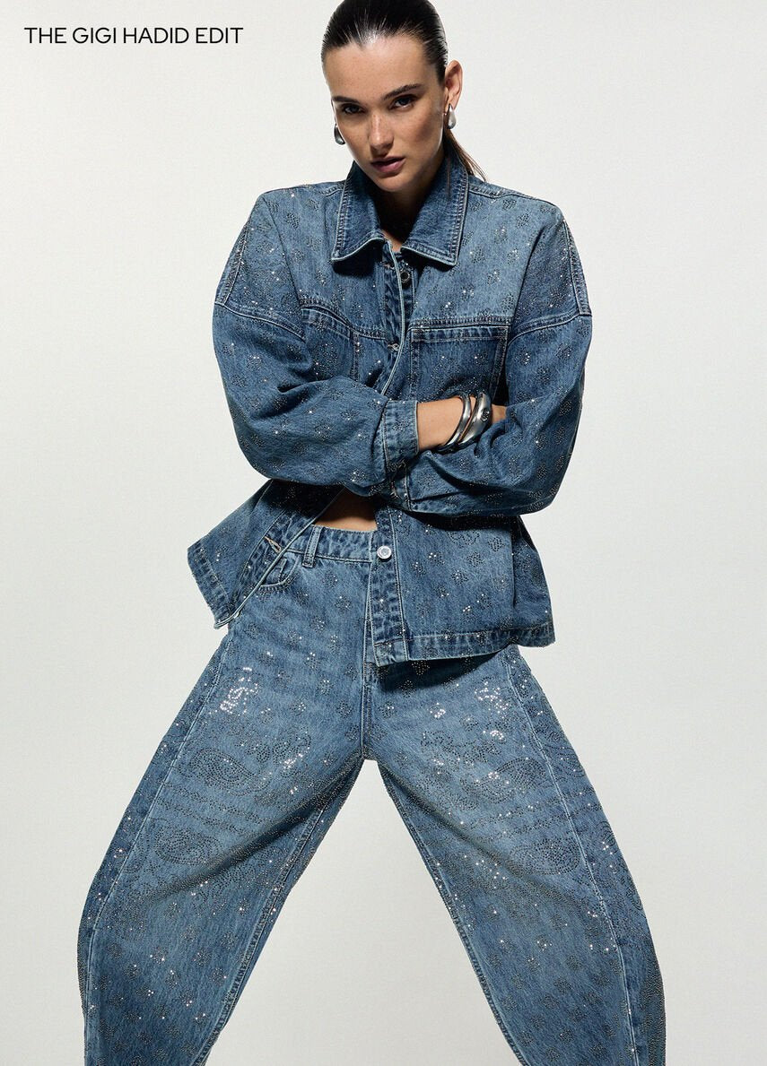 jeans balloon con strass ZB7305D0416 79212 LIU JO CAPSULE GIGI HADID 
