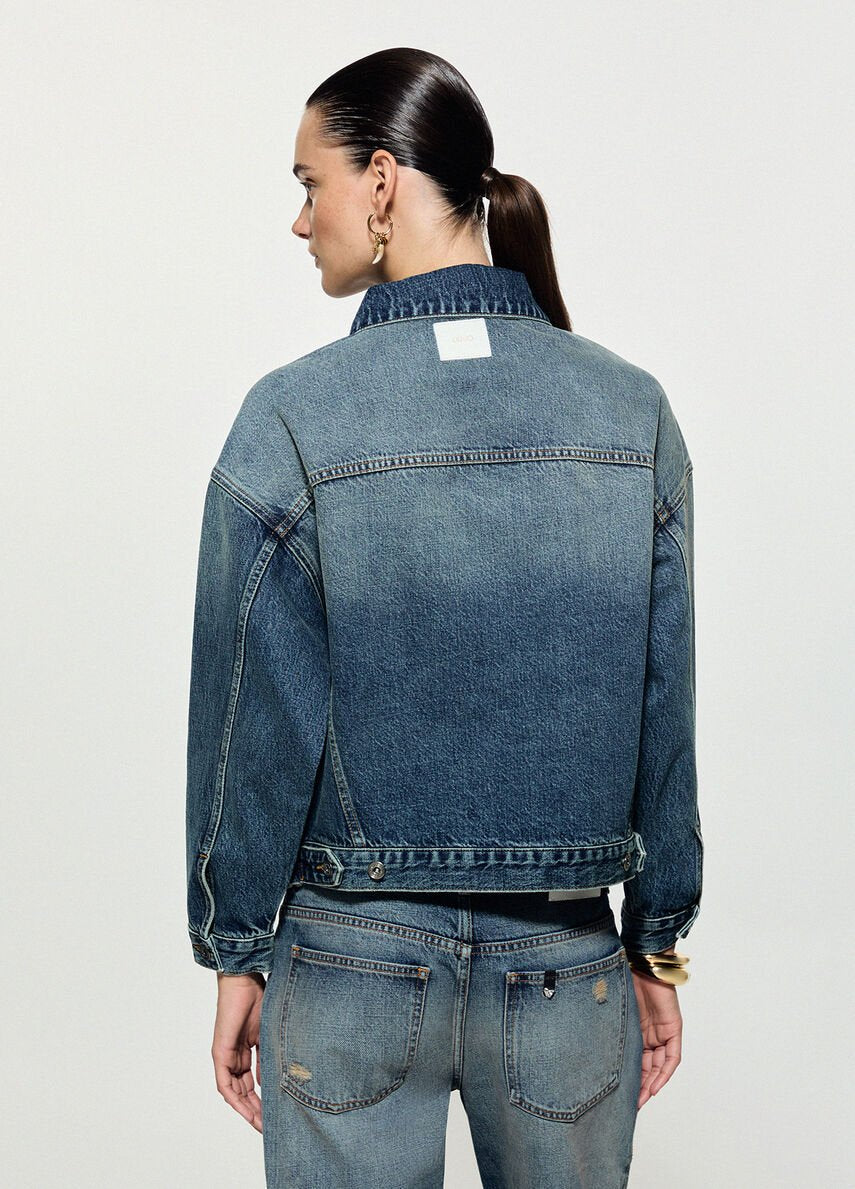 giacca in denim con spille gioiello ZB7308D0418 79240 LIU JO CAPSULE GIGI HADID 