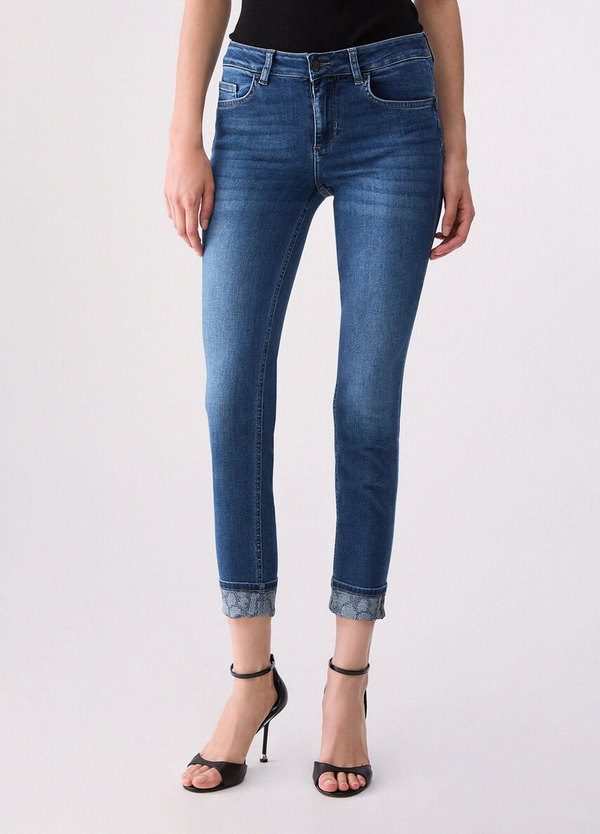 jeans skinny con applicazioni UF6006D0305 79077 LIU JO DENIM 