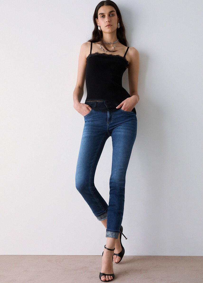 jeans skinny con applicazioni UF6006D0305 79077 LIU JO DENIM 