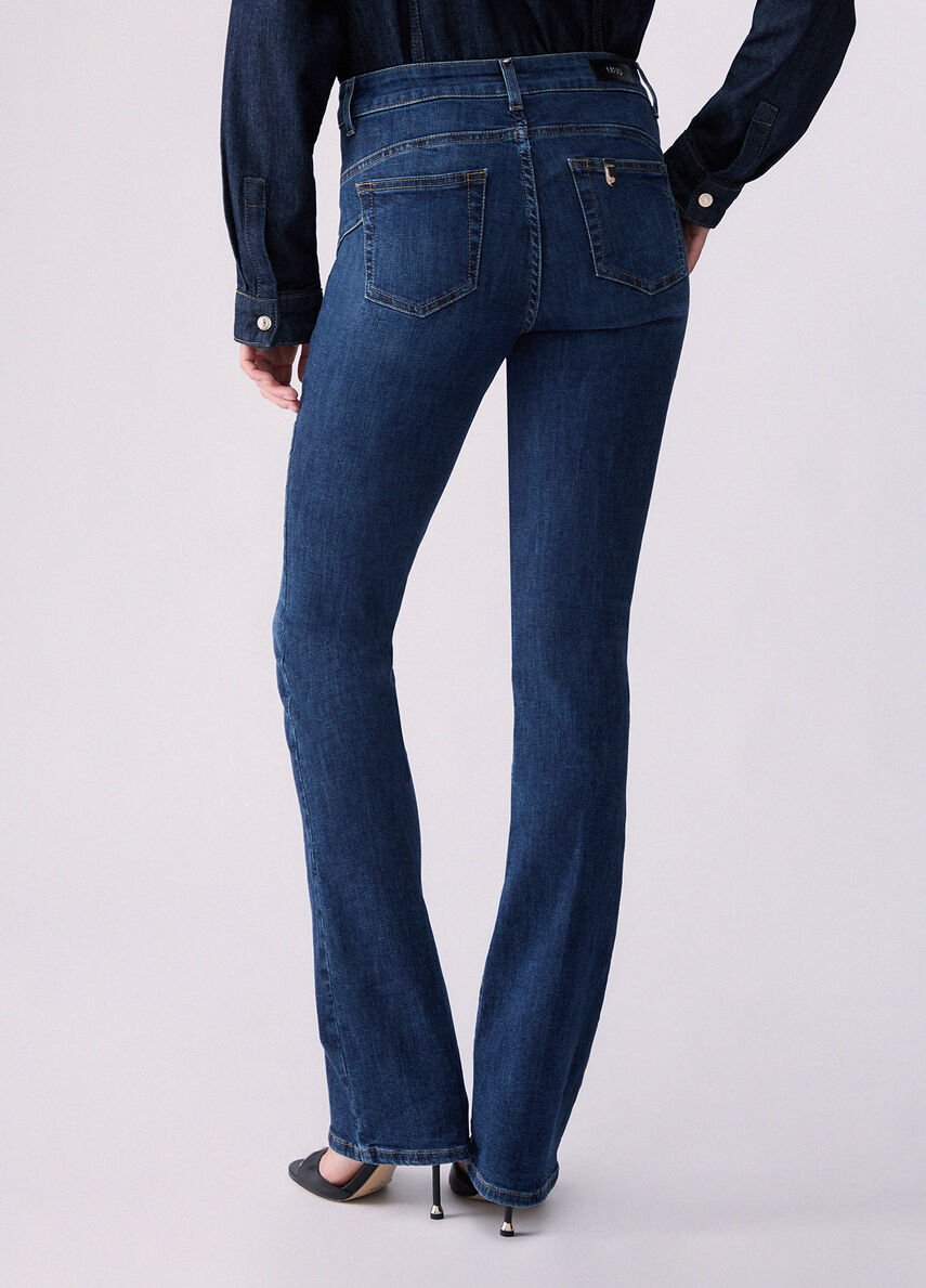 jeans bootcut con gioiello UF6025D0328 79114 LIU JO DENIM 