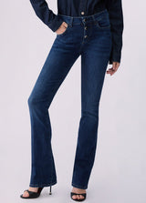 LIU JO DENIM jeans bootcut con gioiello Blu
