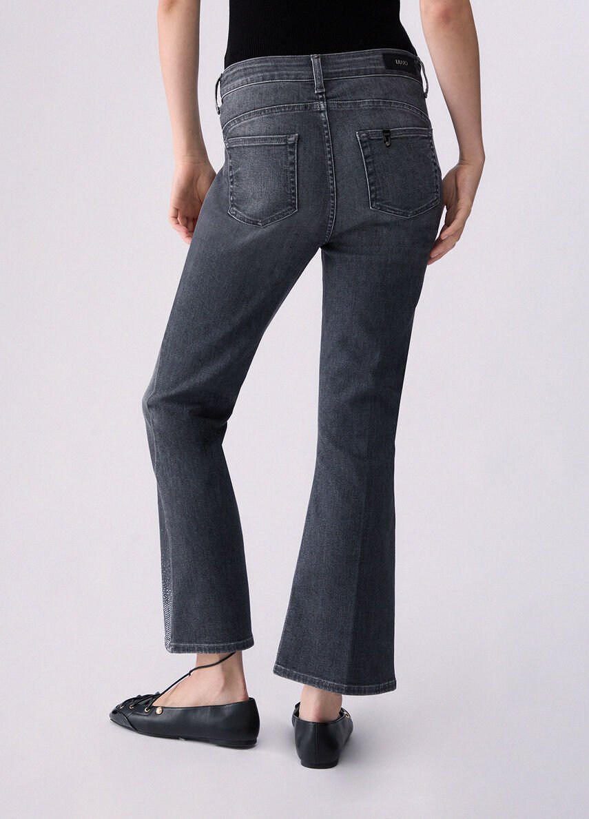 jeans bootcut con strass UF6040D0305 87506 LIU JO DENIM 