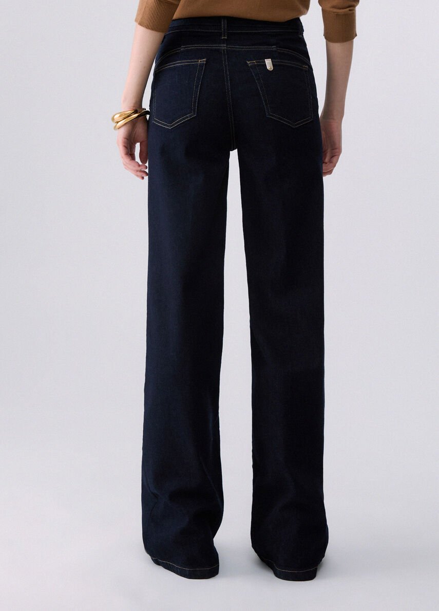 jeans flare con cintura UF6088D0264 7S000 LIU JO DENIM 