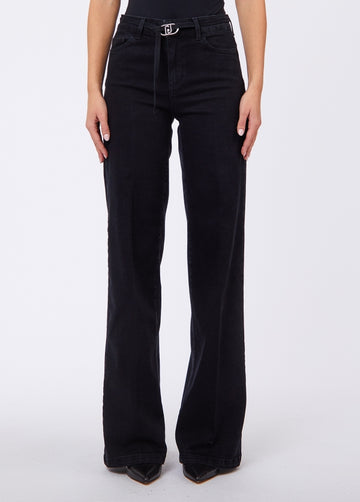 jeans flare con cintura UF6088D0264 8S525 LIU JO DENIM 