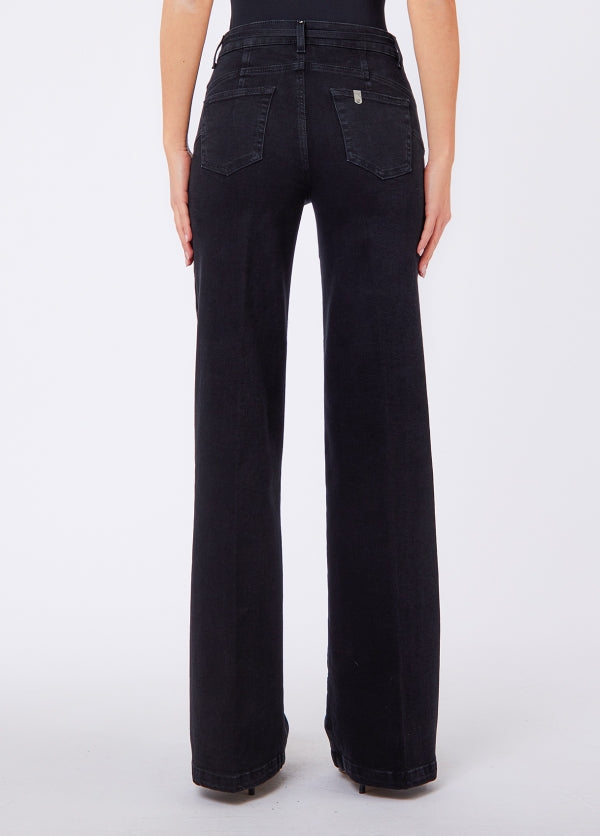 jeans flare con cintura UF6088D0264 8S525 LIU JO DENIM 